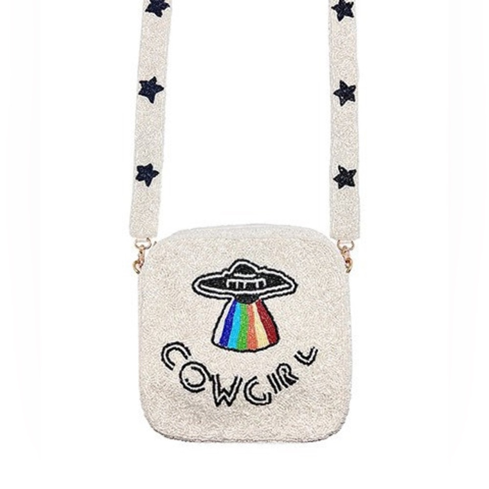 SPACESHIP COWGIRL SEQUIN CROSSBODY BAG💗💋🤠